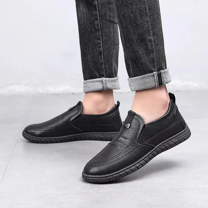 Sapato de Couro Masculino Ortopédico