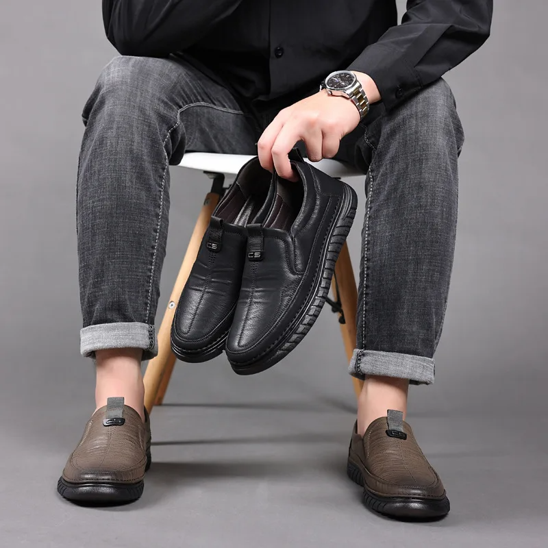 Sapato de Couro Masculino Ortopédico