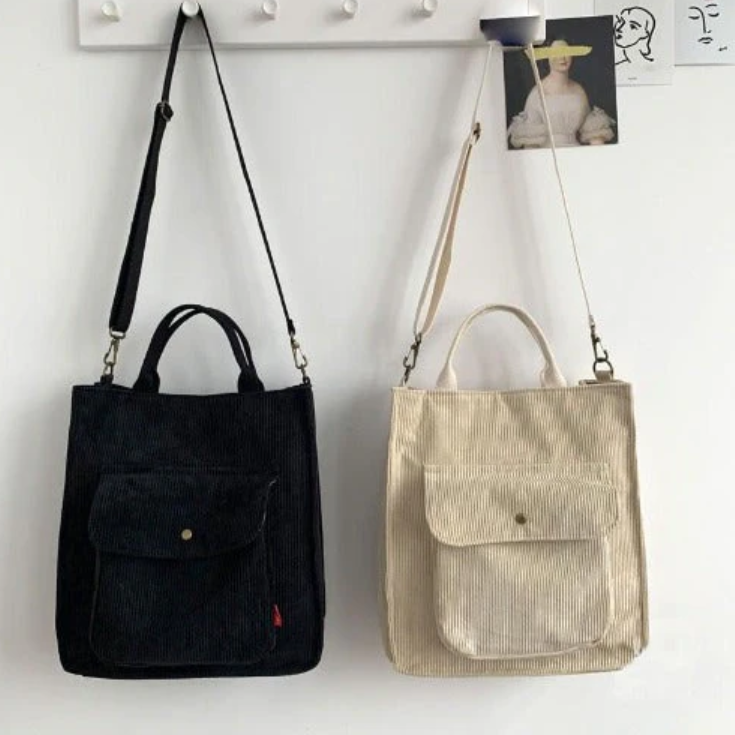 Bolsa Aveludada Cotelê