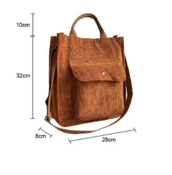 Bolsa Aveludada Cotelê