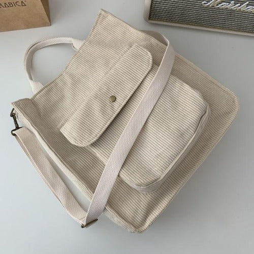 Bolsa Aveludada Cotelê