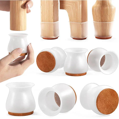 Protetor de Pé de Cadeira - Kit com 16 Peças