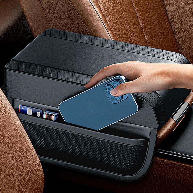 Apoio de Braço Em Couro com Porta Objetos Automotivo -DriveComfort